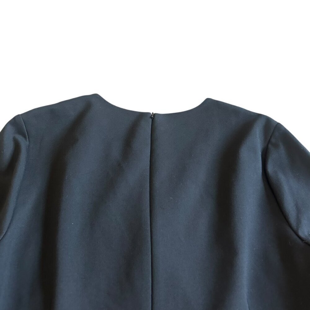 Cynthia Steffe Victoria Black Pointe Dress Faux Wrap Long Sleeve Size 12 Women's - Picture 7 of 12